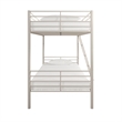 Pemberly Row Convertible Twin over Twin Metal Bunk Bed in Off White