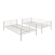 Pemberly Row Convertible Twin over Twin Metal Bunk Bed in Off White