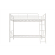 Pemberly Row Convertible Twin over Twin Metal Bunk Bed in Off White