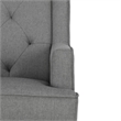 Pemberly Row Transitional Wingback Nursery Rocker Chair in Gray