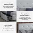 Pemberly Row White Faux Leather Upholstered Full Bed with Storage