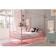 Pemberly Row Modern / Contemporary Full Metal Bed in Pink Finish