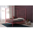 Pemberly Row Modern / Contemporary Full Metal Bed in Pink Finish