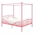 Pemberly Row Modern / Contemporary Full Metal Bed in Pink Finish