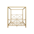 Pemberly Row Modern / Contemporary Canopy Bed - Full in Gold