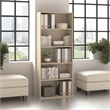 Pemberly Row Tall 5 Shelf Bookcase in Natural Elm - Engineered Wood