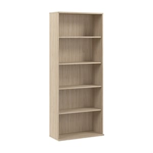 Pemberly Row Tall 5 Shelf Bookcase in Natural Elm - Engineered Wood