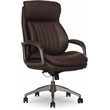 Pemberly Row Modern Faux Leather Executive Office Chair in Brown