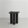 Pemberly Row Contemporary Iron Metal End Table in Matte Black