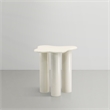 Pemberly Row Modern / Contemporary Metal End Table in Cream Finish