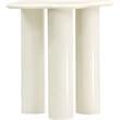 Pemberly Row Modern / Contemporary Metal End Table in Cream Finish