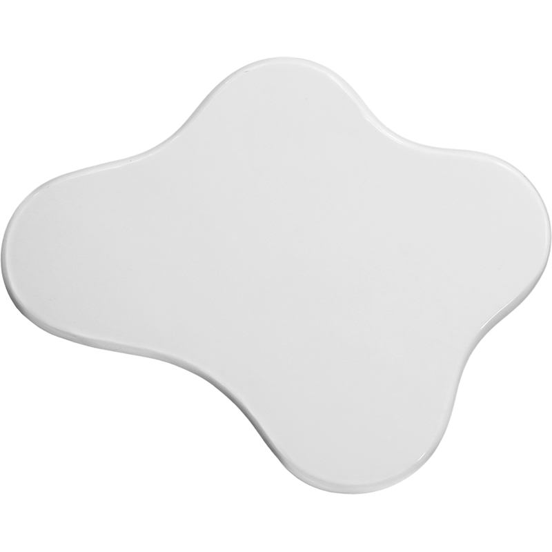 Pemberly Row Contemporary Metal Coffee Table in White Finish