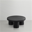 Pemberly Row Contemporary Metal Coffee Table in Black Finish