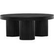 Pemberly Row Contemporary Metal Coffee Table in Black Finish