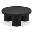 Pemberly Row Contemporary Metal Coffee Table in Black Finish