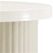 Pemberly Row Contemporary Metal Coffee Table in Cream Finish
