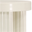 Pemberly Row Contemporary Iron Metal End Table in Cream Finish