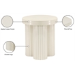 Pemberly Row Contemporary Iron Metal End Table in Cream Finish