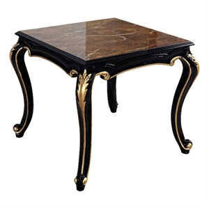 Pemberly Row Contemporary Square Wood End Table in Brown/Black