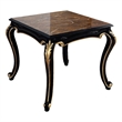 Pemberly Row Contemporary Square Wood End Table in Brown/Black