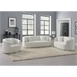 Pemberly Row Contemporary Upholstered Sofa with 4 Pillows in Beige