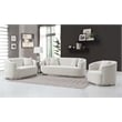 Pemberly Row Contemporary Upholstered Sofa with 4 Pillows in Beige