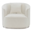 Pemberly Row Contemporary Upholstered Chair with 1 Pillow in Beige