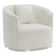 Pemberly Row Contemporary Upholstered Chair with 1 Pillow in Beige