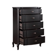 Pemberly Row 5-Drawer Contemporary Wood Chest in Antique Black