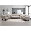 Pemberly Row Upholstered Fabric Sofa with Wood Frame in Brown