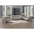 Pemberly Row Upholstered Fabric Sofa with Wood Frame in Brown