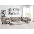 Pemberly Row Upholstered Fabric Sofa with Wood Frame in Brown