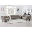 Pemberly Row Upholstered Fabric Sofa with Wood Frame in Brown
