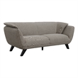 Pemberly Row Upholstered Fabric Sofa with Wood Frame in Brown