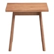 Pemberly Row Square Contemporary Rubberwood End Table in Natural