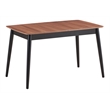 Pemberly Row Wood Dining Table with Bufferfly Leaf in Natural/Black