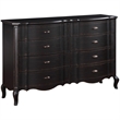 Pemberly Row 8-Drawer Contemporary Wood Dresser in Antique Black