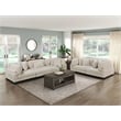 Pemberly Row Contemporary Upholstered CorduFabric Loveseat in Beige