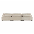 Pemberly Row Upholstered CorduFabric Sofa with Arm Rest in Beige