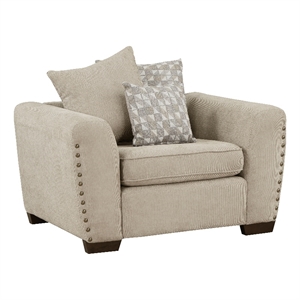 Pemberly Row Modern / Contemporary Living Room Chair in Light Brown