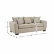 Pemberly Row Modern / Contemporary Living Room Sofa in Light Brown