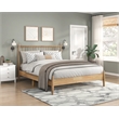 Pemberly Row Contemporary Wood Queen Size Platform Bed in Natural