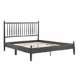 Pemberly Row Contemporary Wood Size Queen Platform Bed in Gray