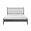 Pemberly Row Contemporary Wood Full Size Platform Bed in Gray
