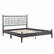 Pemberly Row Contemporary Wood Full Size Platform Bed in Gray