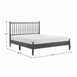 Pemberly Row Contemporary Wood Full Size Platform Bed in Gray