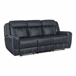 Pemberly Row 2-Piece Faux Leather Reclining Sofa Set in Blue