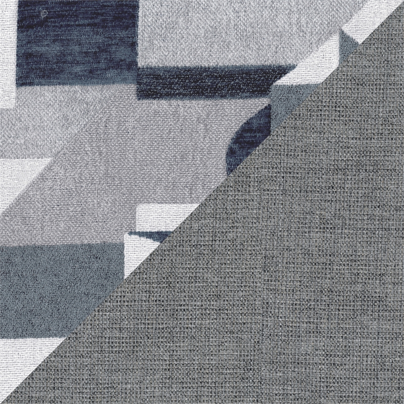 Pemberly Row Reversible Sofa Chaise with Tufted Back in Gray