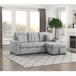 Pemberly Row 2-Piece Fabric Sectional & Right Chaise in Gray