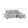 Pemberly Row 2-Piece Fabric Sectional & Right Chaise in Gray